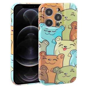 For iPhone 12 Pro Dustproof Net Full Coverage PC Phone Case(Cute Bear)