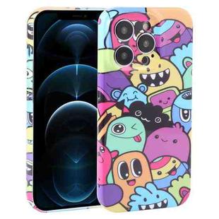 For iPhone 12 Pro Max Dustproof Net Full Coverage PC Phone Case(Cute Monster)