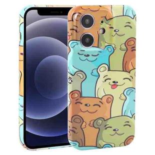 For iPhone 12 mini Dustproof Net Full Coverage PC Phone Case(Cute Bear)