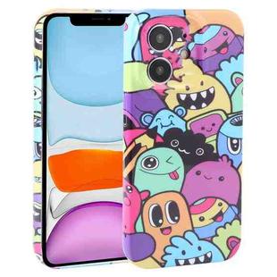 For iPhone 11 Dustproof Net Full Coverage PC Phone Case(Cute Monster)