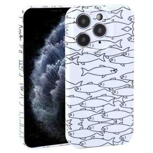 For iPhone 11 Pro Dustproof Net Full Coverage PC Phone Case(Fish School)
