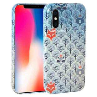 For iPhone X / XS Dustproof Net Full Coverage PC Phone Case(Animal Forest)