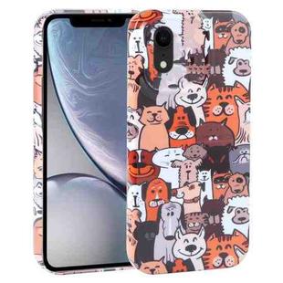 For iPhone XR Dustproof Net Full Coverage PC Phone Case(Cute Dog)