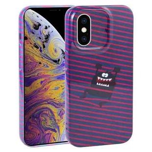 For iPhone XS Max Dustproof Net Full Coverage PC Phone Case(Little Monster)