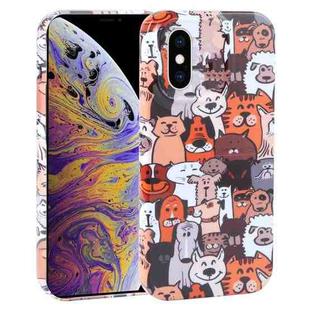 For iPhone XS Max Dustproof Net Full Coverage PC Phone Case(Cute Dog)