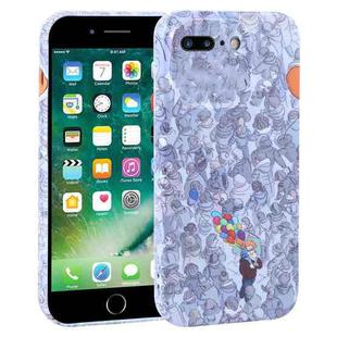 For iPhone 8 Plus / 7 Plus Dustproof Net Full Coverage PC Phone Case(Crowd)