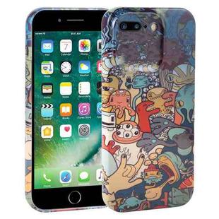 For iPhone 8 Plus / 7 Plus Dustproof Net Full Coverage PC Phone Case(Animal Party)