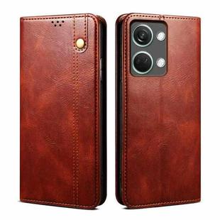 For OnePlus Ace 2V / Nord 3 Oil Wax Crazy Horse Texture Leather Phone Case(Brown)