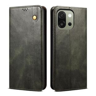 For OnePlus 13s 5G Oil Wax Crazy Horse Texture Leather Phone Case(Green)