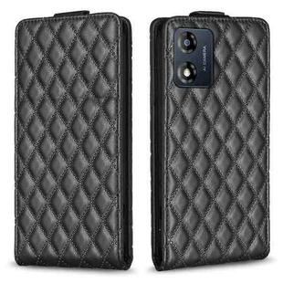 For Motorola Moto E13 4G Diamond Lattice Vertical Flip Leather Phone Case(Black)