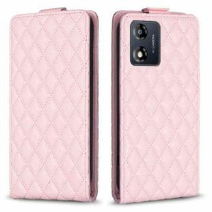 For Motorola Moto E13 4G Diamond Lattice Vertical Flip Leather Phone Case(Pink)