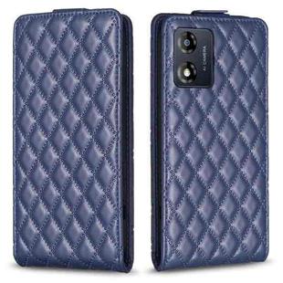 For Motorola Moto E13 4G Diamond Lattice Vertical Flip Leather Phone Case(Blue)