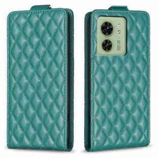 For Motorola Edge 40 5G Diamond Lattice Vertical Flip Leather Phone Case(Green)