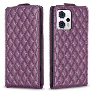 For Motorola Moto G13 4G / G53 5G Diamond Lattice Vertical Flip Leather Phone Case(Dark Purple)