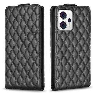 For Motorola Moto G13 4G / G53 5G Diamond Lattice Vertical Flip Leather Phone Case(Black)