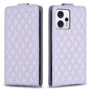 For Motorola Moto G13 4G / G53 5G Diamond Lattice Vertical Flip Leather Phone Case(Purple)