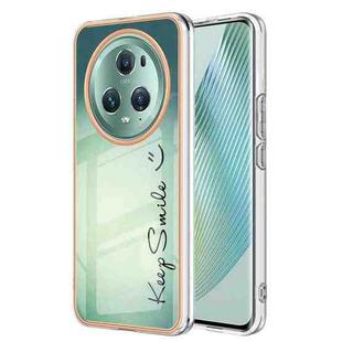 For Honor Magic 5 Pro Electroplating Marble Dual-side IMD Phone Case(Smile)