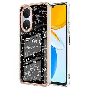 For Honor X7 Electroplating Marble Dual-side IMD Phone Case(Equation)