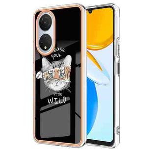 For Honor X7 Electroplating Marble Dual-side IMD Phone Case(Natural Growth)