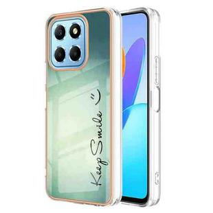 For Honor X8 5G / X6 4G Electroplating Marble Dual-side IMD Phone Case(Smile)