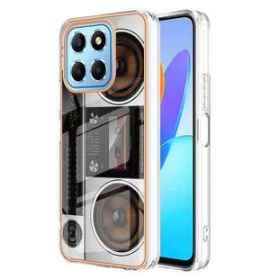 For Honor X8 5G / X6 4G Electroplating Marble Dual-side IMD Phone Case(Retro Radio)