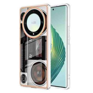 For Honor X9a / Magic5 Lite Electroplating Marble Dual-side IMD Phone Case(Retro Radio)