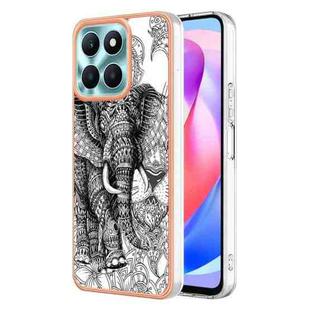 For Honor X6a Electroplating Marble Dual-side IMD Phone Case(Totem Elephant)