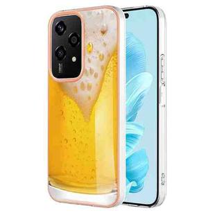 For Honor 200 Lite Global Electroplating Marble Dual-side IMD Phone Case(Draft Beer)