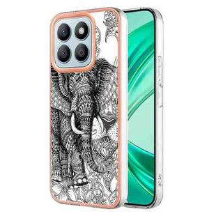 For Honor X8b Electroplating Marble Dual-side IMD Phone Case(Totem Elephant)