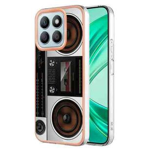 For Honor X8b Electroplating Marble Dual-side IMD Phone Case(Retro Radio)