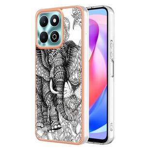 For Honor X6b Electroplating Marble Dual-side IMD Phone Case(Totem Elephant)