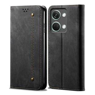 For OnePlus Ace 2V / Nord 3 Denim Texture Flip Leather Phone Case(Black)