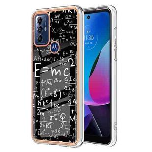 For Motorola Moto G Play 2023 Electroplating Marble Dual-side IMD Phone Case(Equation)