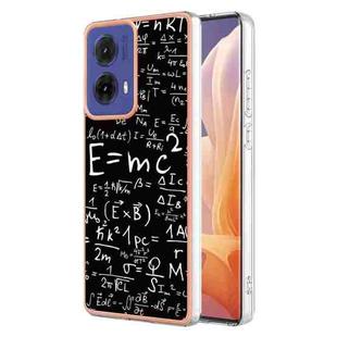 For Motorola Moto G85 Electroplating Marble Dual-side IMD Phone Case(Equation)