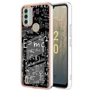 For Nokia C31 Electroplating Marble Dual-side IMD Phone Case(Equation)