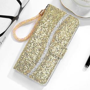 For Xiaomi Redmi K20 / K20 Pro Glitter Powder Horizontal Flip Leather Case with Card Slots & Holder & Lanyard(Gold)