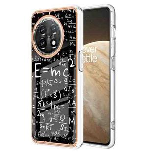 For OnePlus 11 Electroplating Marble Dual-side IMD Phone Case(Equation)