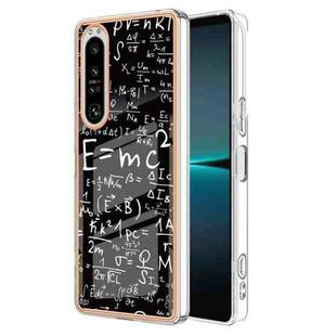 For Sony Xperia 1 IV Electroplating Marble Dual-side IMD Phone Case(Equation)
