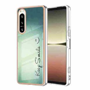 For Sony Xperia 5 IV Electroplating Marble Dual-side IMD Phone Case(Smile)