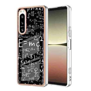 For Sony Xperia 5 IV Electroplating Marble Dual-side IMD Phone Case(Equation)
