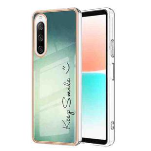 For Sony Xperia 10 IV Electroplating Marble Dual-side IMD Phone Case(Smile)