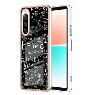 For Sony Xperia 10 IV Electroplating Marble Dual-side IMD Phone Case(Equation)