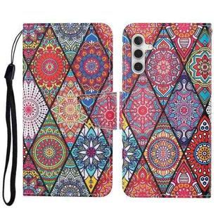 For Samsung Galaxy S23 FE 5G 3D Colored Drawing Flip Leather Phone Case(Rhombus Totem)