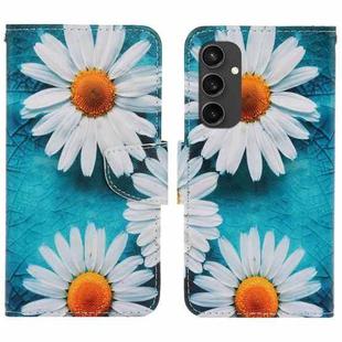 For Samsung Galaxy S24 FE 5G 3D Colored Drawing Flip Leather Phone Case(Daisy)