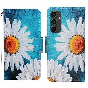 For Samsung Galaxy S24 FE 5G 3D Colored Drawing Flip Leather Phone Case(Chrysanthemum)