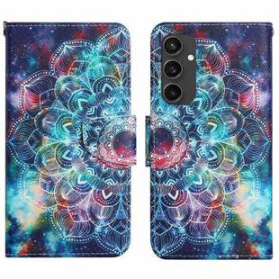 For Samsung Galaxy S24 FE 5G 3D Colored Drawing Flip Leather Phone Case(Star Mandala)