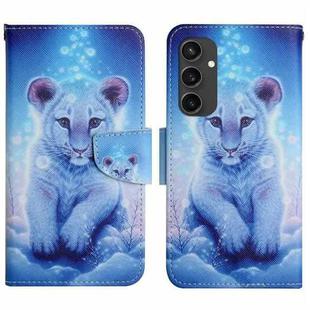 For Samsung Galaxy S24 FE 5G 3D Colored Drawing Flip Leather Phone Case(Leopard)