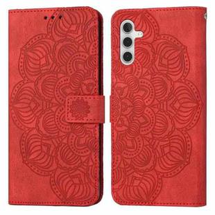 For Samsung Galaxy S23 FE 5G Mandala Embossed Flip Leather Phone Case(Red)