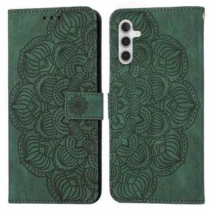 For Samsung Galaxy S23 FE 5G Mandala Embossed Flip Leather Phone Case(Green)