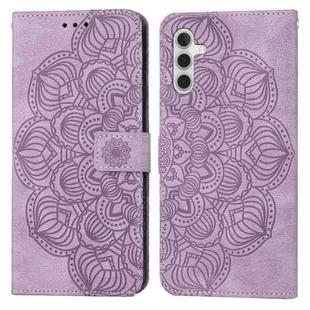 For Samsung Galaxy S23 FE 5G Mandala Embossed Flip Leather Phone Case(Purple)